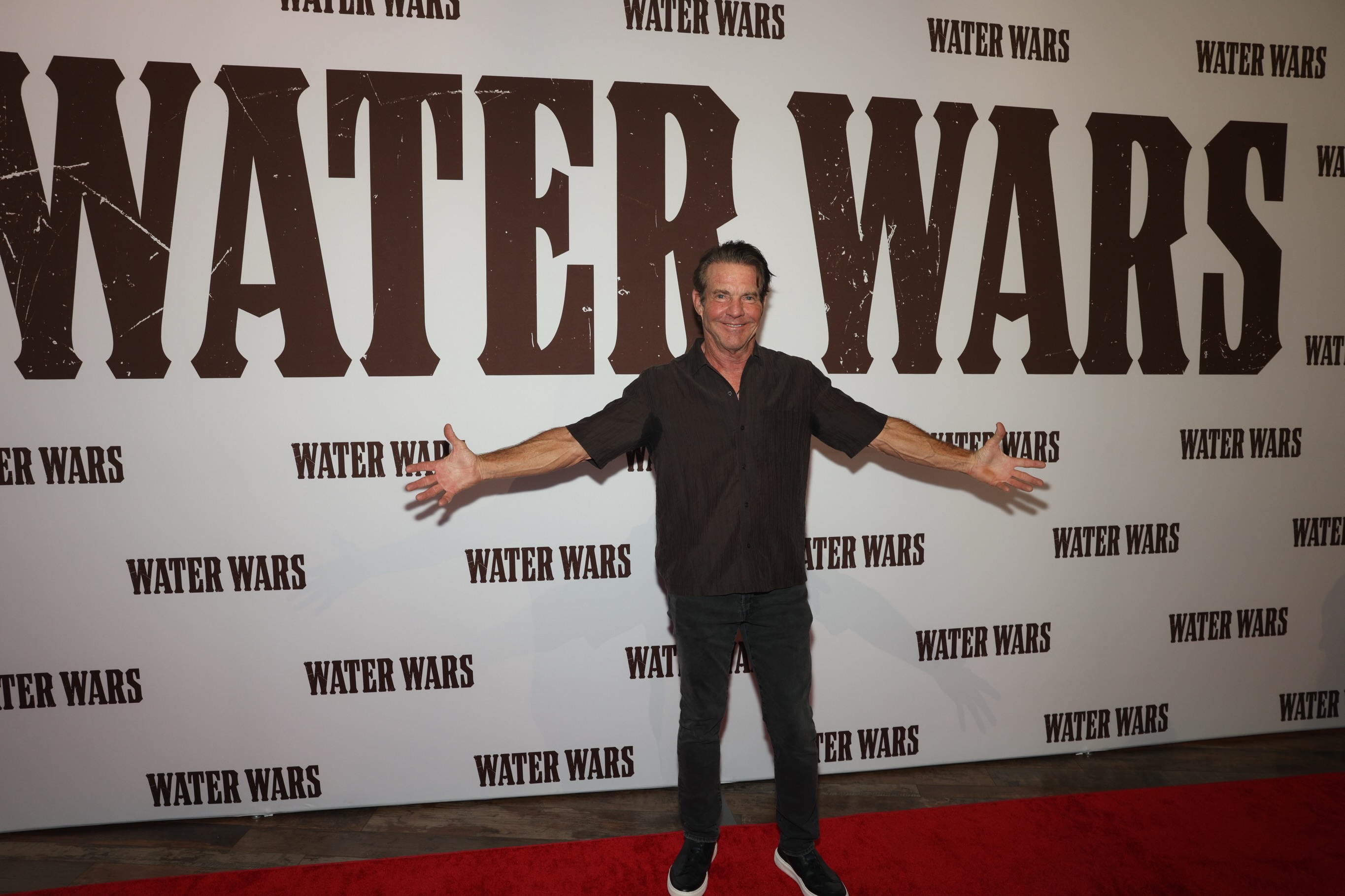 @dennisquaid | Water Wars premiere Narrated by Dennis Quaid, WATER WARS explores a clash between ranchers, farmers, and billionaires in a high-stakes legal war over water rights that goes all the way to the Texas Supreme Court. On @amazon Sept 4. @gooddeedentertainment @redacesproductions : Photo by Danielle Del Valle/Getty Images for Water Wars Documentary @gettyimages
