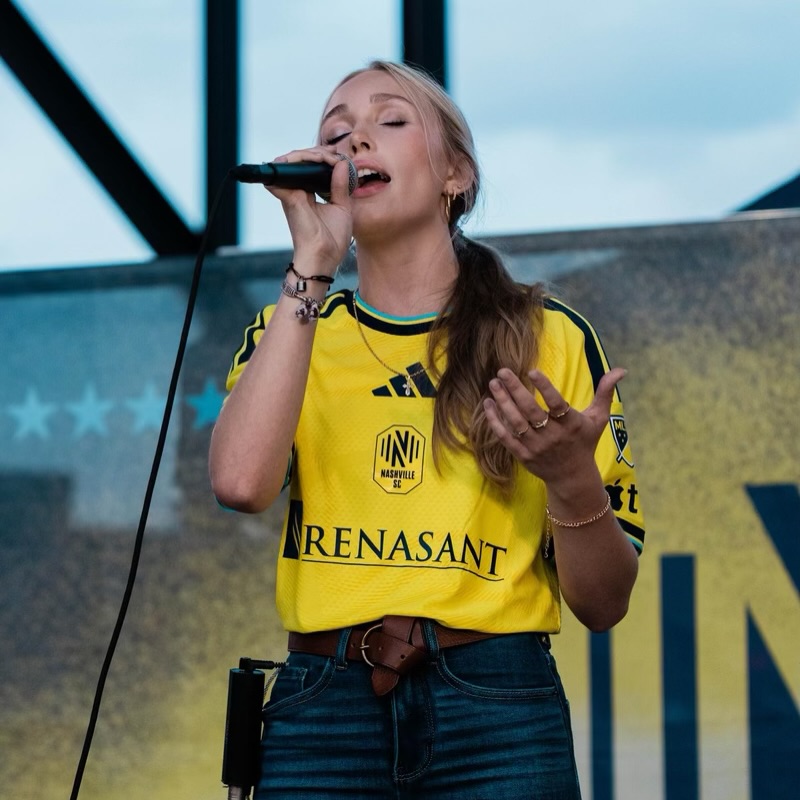 @tori.rose.music | @nashvillesc #adkinsentertainment client Tori Rose opens the August 5 match with her dynamic performance of The Star-Spangled Banner at @geodispark before Nashville SC took on LIGA MX&rsquo;s Club León Wednesday night. : @nashvillesc